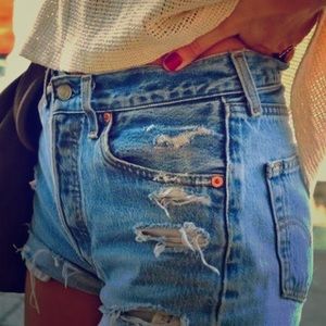 Levi's Destroyed Cut-Off Shorts